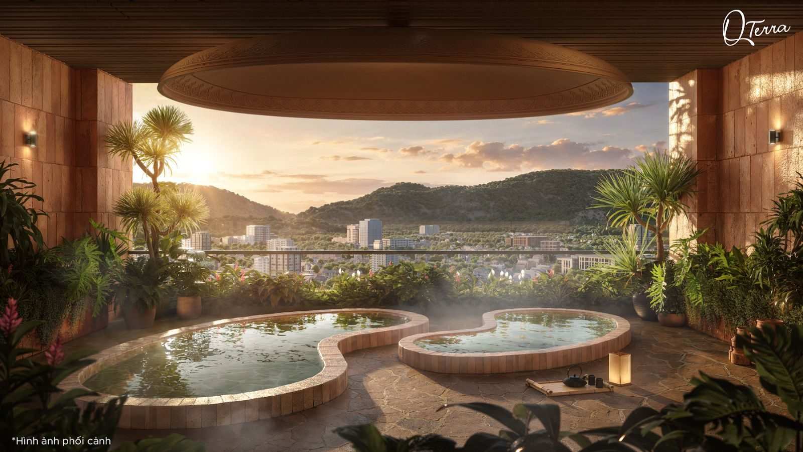 Onsen giữa vườn nhiệt đới
